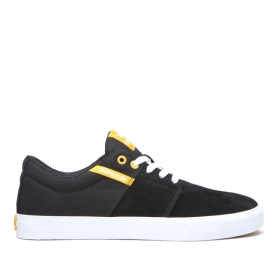 Dámské Nízké Boty Supra STACKS II VULC Černé/Zlaté/Bílé | CZ-37700